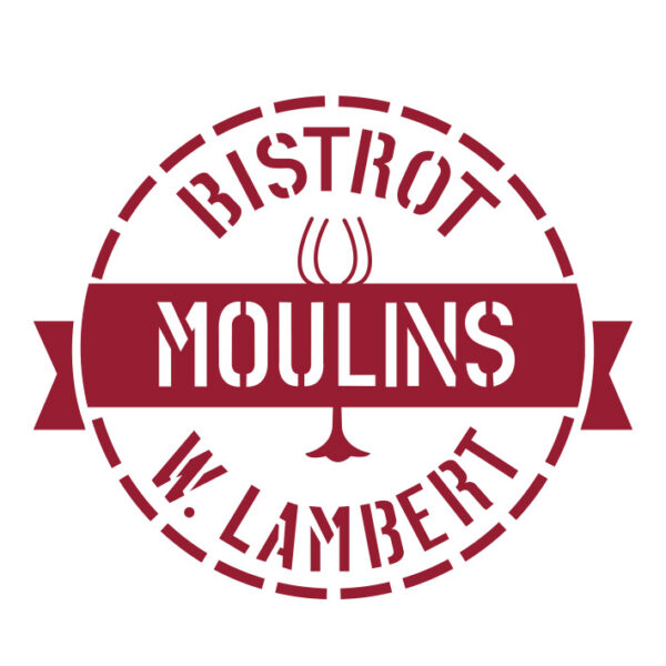 Logo Bistrot Moulins W. Lambert, Bistrot associatif appartenant à l'association du Patrimoine des Ruanopontins