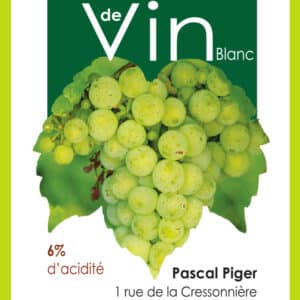 Etiquette Vinaigre Vin Blanc